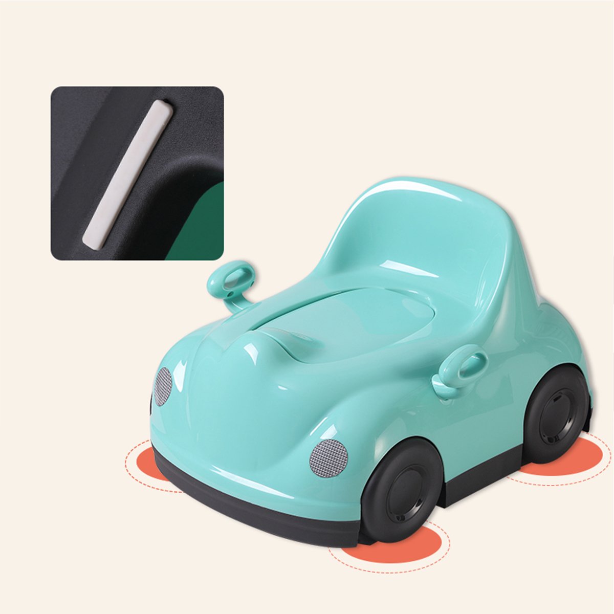 Cartoon Car Shape Baby Potty Chair for Baby Toddler Kids Non-slip and Easy to Clean Baby Potty Training Toilet Chair
