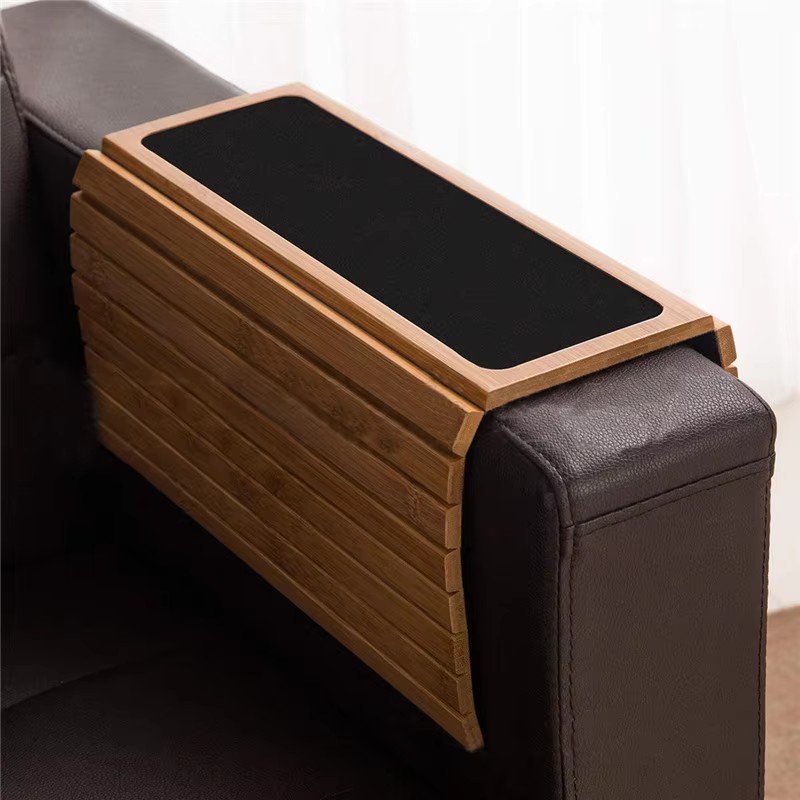 Bamboo Clip Table Folding Table Sofa Armrest Tray Foldable Bamboo Sofa Couch Arm Storage Tray Table Bamboo Sofa Arm Tray