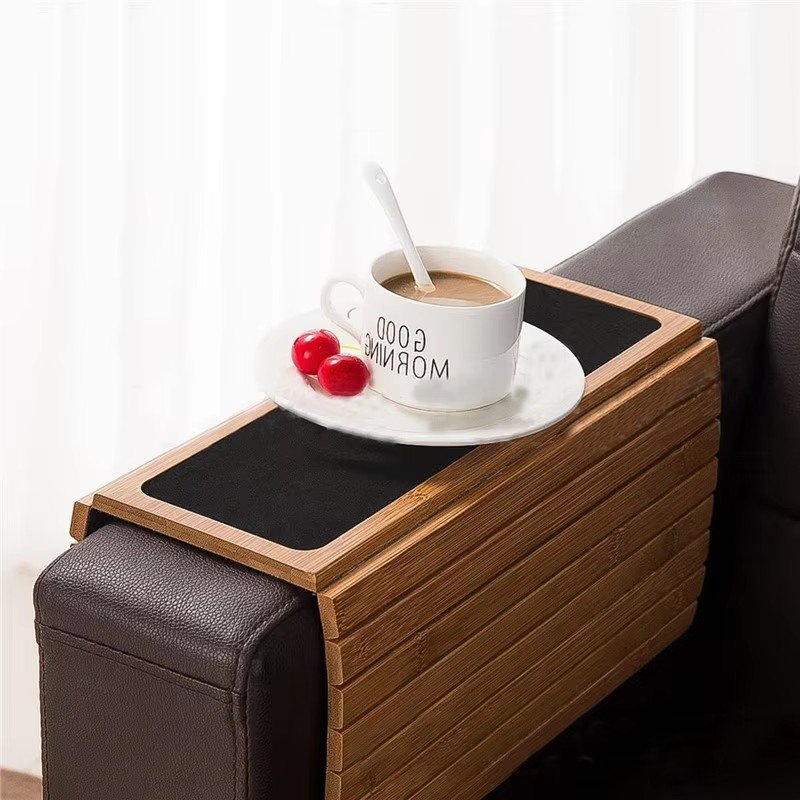 Bamboo Clip Table Folding Table Sofa Armrest Tray Foldable Bamboo Sofa Couch Arm Storage Tray Table Bamboo Sofa Arm Tray
