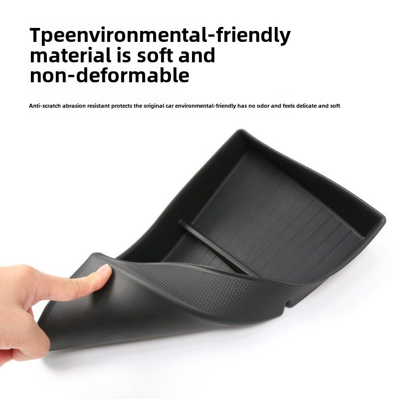 For 17-21 Tesla Tesla Model3 Y Armrest Box Storage Mat Non-Slip Mat Anti-Dirty Mat Armrest Box/center Control Lower Storage Box