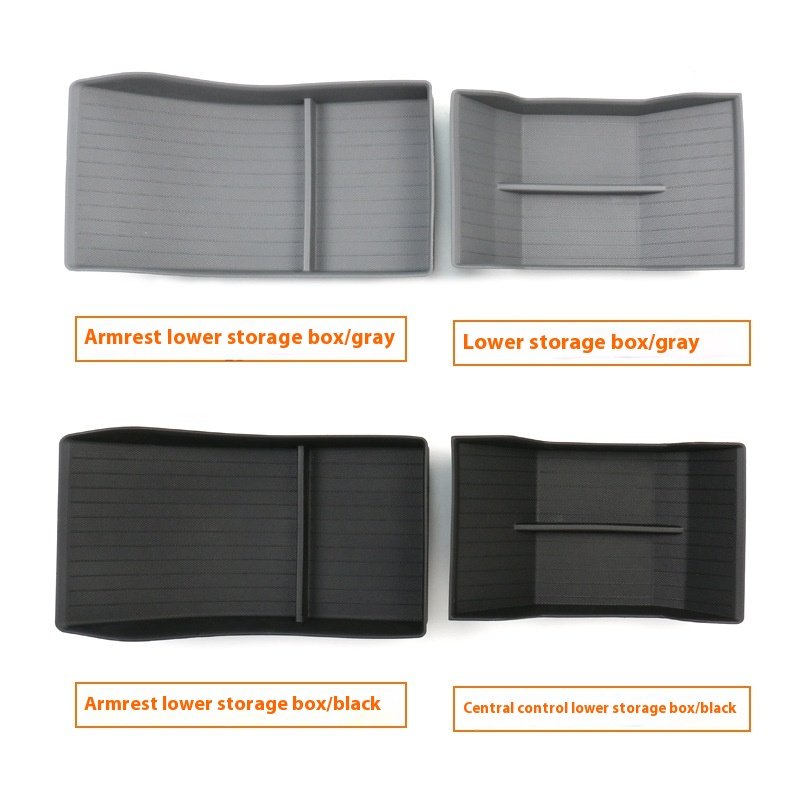 For 17-21 Tesla Tesla Model3 Y Armrest Box Storage Mat Non-Slip Mat Anti-Dirty Mat Armrest Box/center Control Lower Storage Box