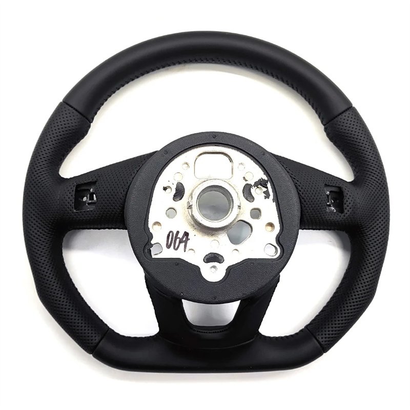 For Audi RS3 RS4 RS5 A3 A4 B9 A5 S3 S4 S5 2017-2021 Fully Perforated Leather Steering Wheel Car Accessories