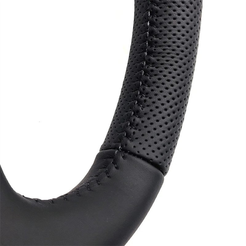 For Audi RS3 RS4 RS5 A3 A4 B9 A5 S3 S4 S5 2017-2021 Fully Perforated Leather Steering Wheel Car Accessories