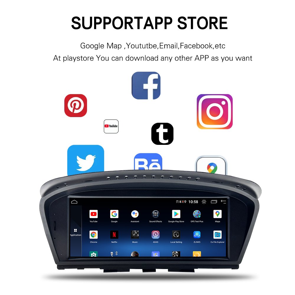 8.9" Android 11 System Gps Navigation Touch Screen Radio Car Multimedia Player For Bmw E60 E90 E92
