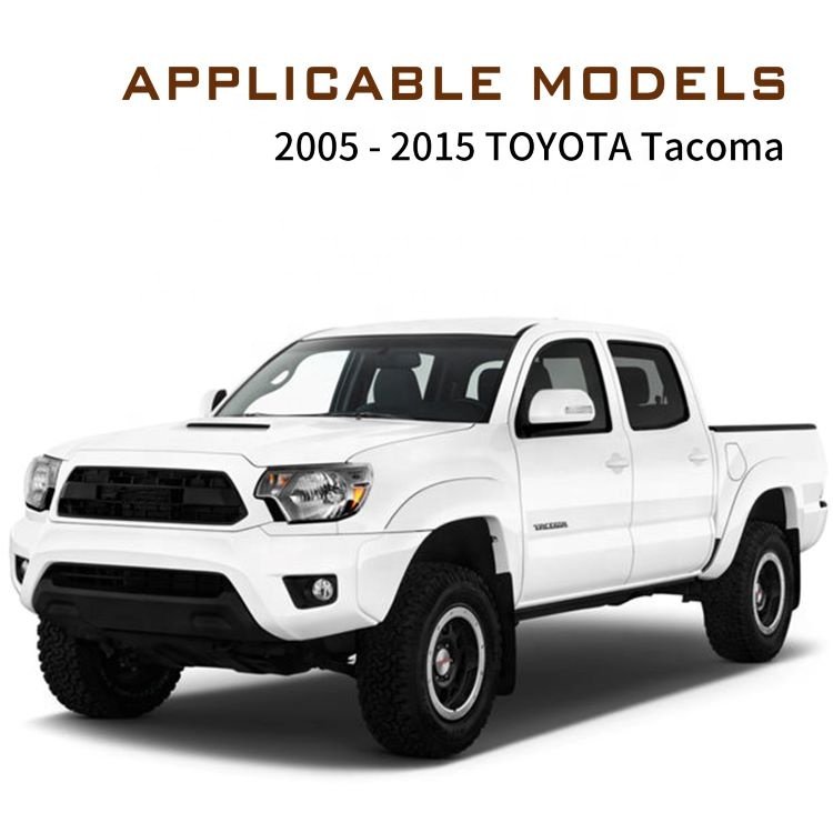 TuoJue 2015-2021 Toyota Tacoma Front Black Central Console Armrest Storage Box Organizer Metal Safe Car Accessories