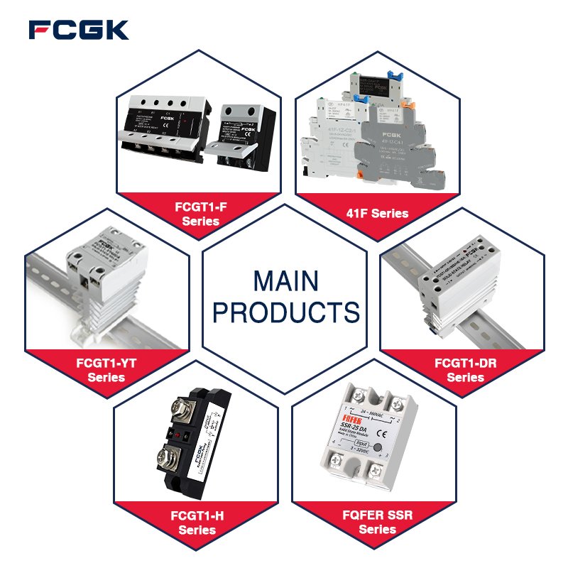 FCGK 280VAC Slim SSR SOLID STATE Relay DC To AC 41F-1Z-DA C2 Input 5-24V 1NO 2A/6A DIN Rail SSR Relay 220v