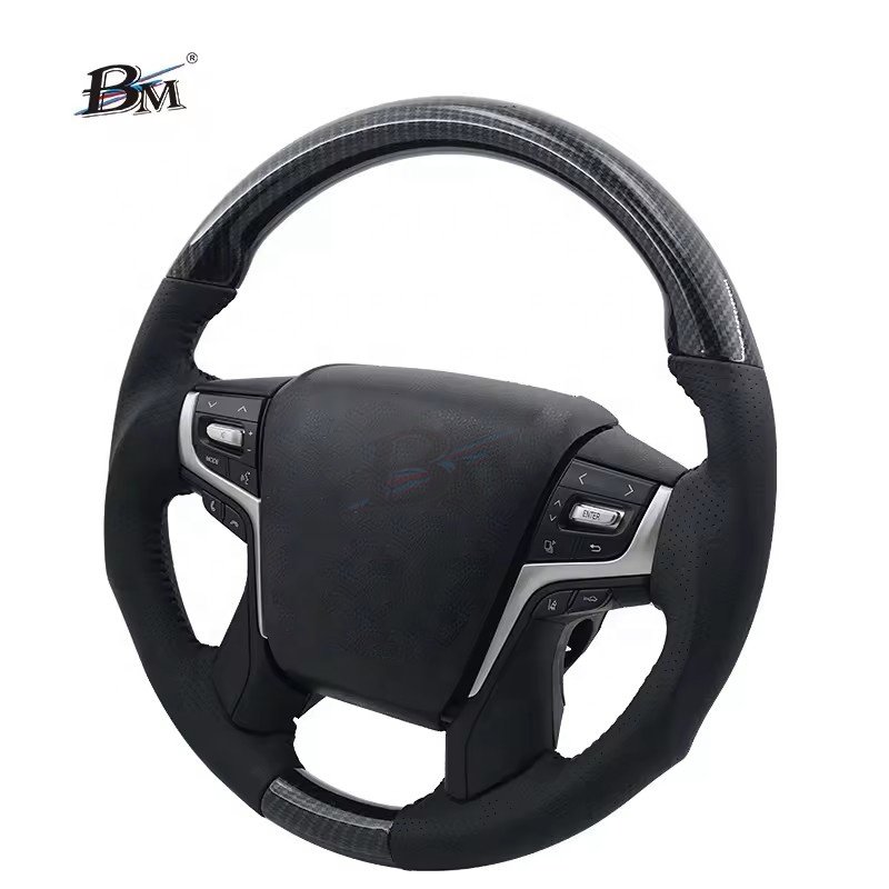 For Toyota Land Cruiser LC FJ200 PRADO FJ150 Vellfire 30 2016-2023 Custom hydrodip interior accessories for cars Steering Wheels