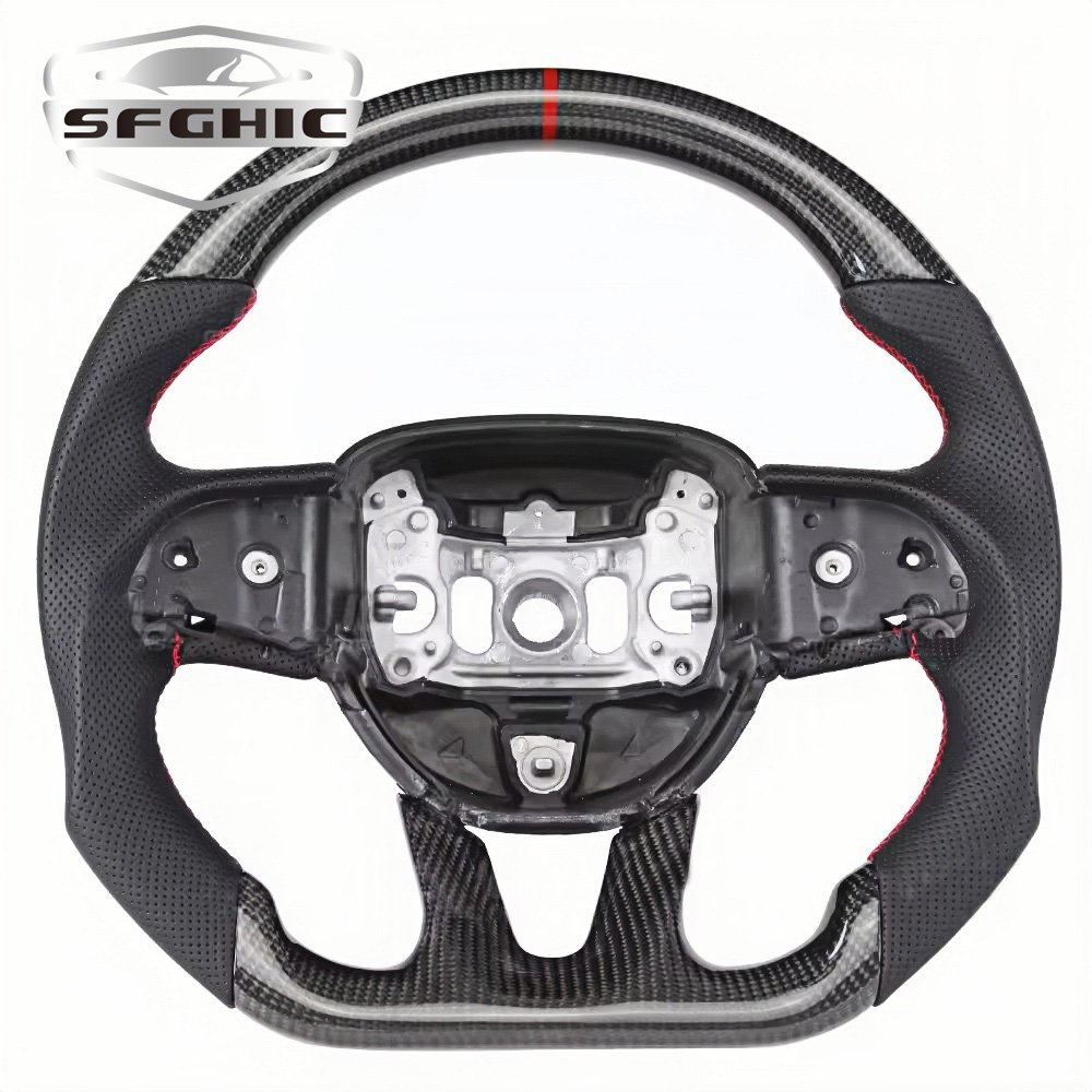 Carbon Fiber Steering Wheel For Dodge Charger Challenger Chargersrt Challenger SRT 2015 Customized Car Steering Wheel