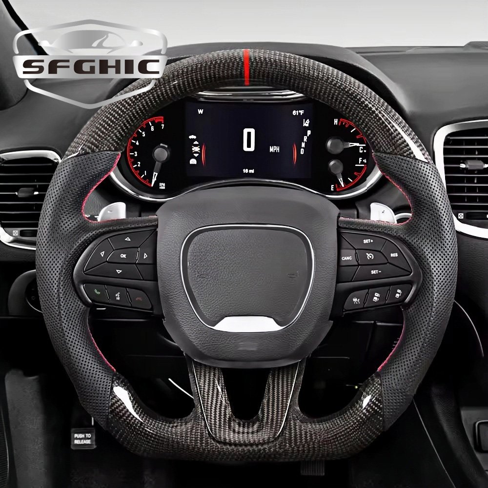 Carbon Fiber Steering Wheel For Dodge Charger Challenger Chargersrt Challenger SRT 2015 Customized Car Steering Wheel