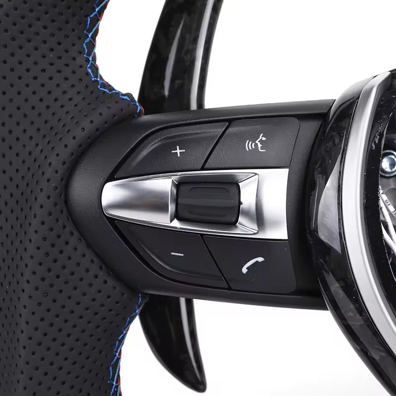 With LED M Sport Volant Forged Carbon Shift Paddle Steering Wheel for BMW 3 Series E90 E92 E81 E82 E87 E88 X1 E84 X5 E70 X6 E71