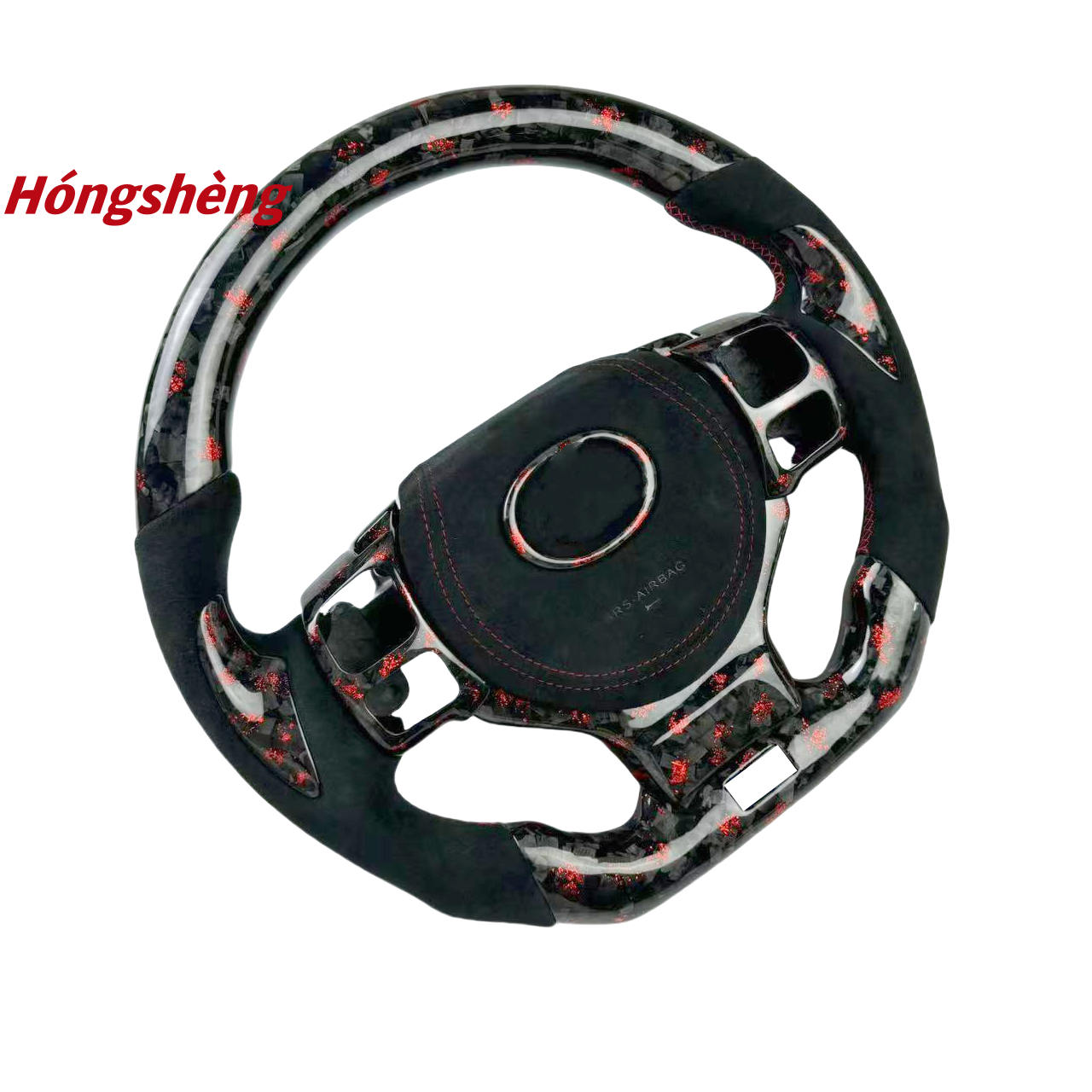 Custom LED display red forged carbon fiber heated leather steering wheel Alcantara car interior Lexus ES300 IS250 IS350