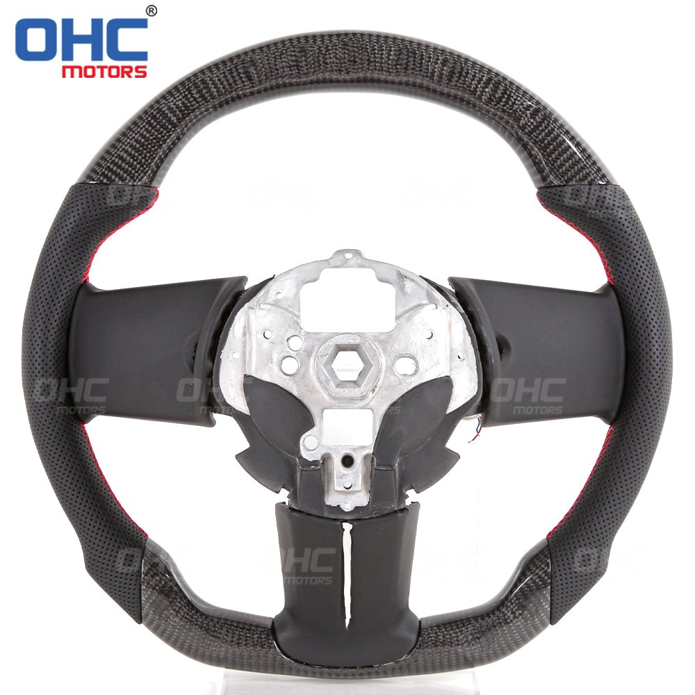 Wholesale Factory provided Custom Car Real Carbon Fiber LED Racing Steering Wheel for Ford Mustang 2010 2011 2012 2013 2014