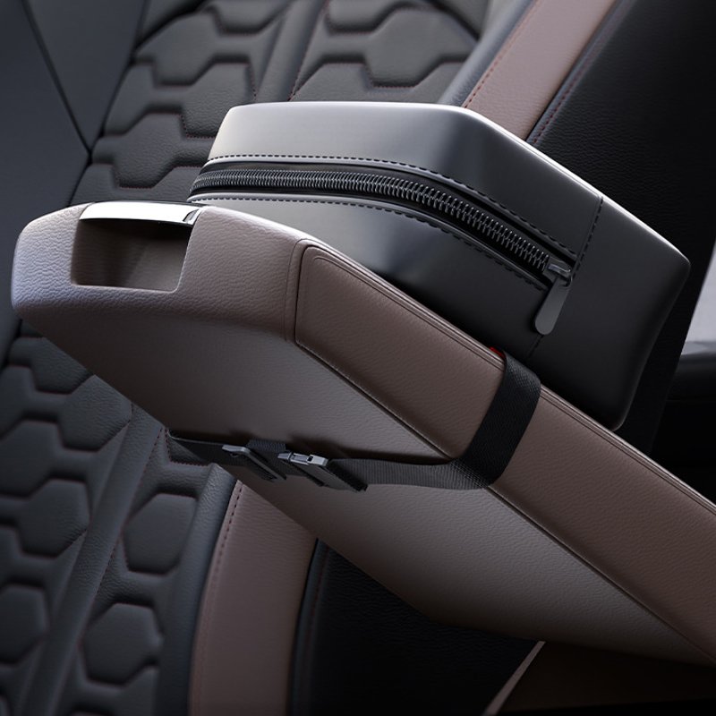 Hot Selling Nappa Leather Car Tissue Box Car Visor Seat Back Suspension Tissue Box Car Armrest Box Tissue
