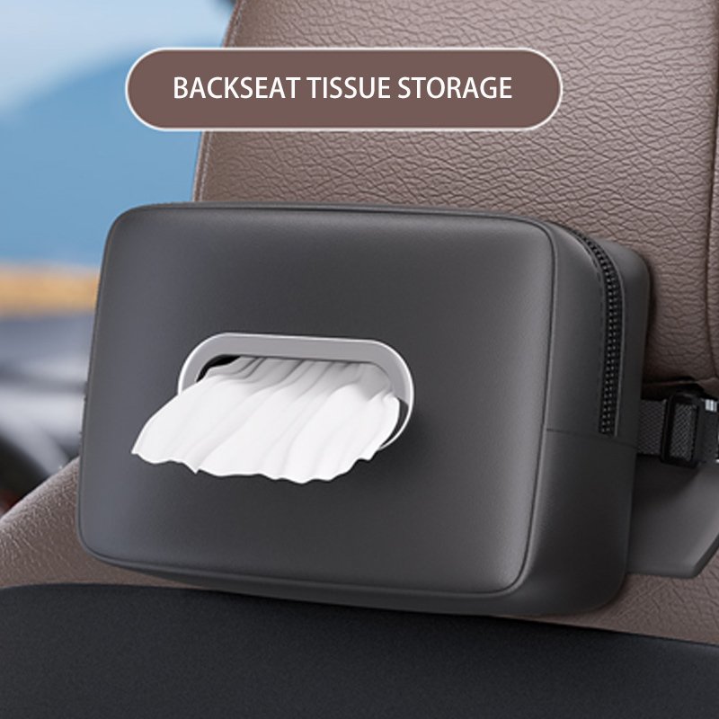 Hot Selling Nappa Leather Car Tissue Box Car Visor Seat Back Suspension Tissue Box Car Armrest Box Tissue