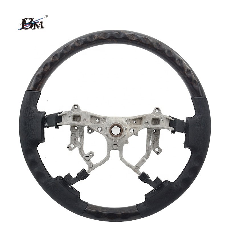 High-Quality Wood Leather Car Steering Wheel For Land Cruiser FJ200 Series LC PICK UP 2008 2009 2010 2011 2012 2013 2014 2015