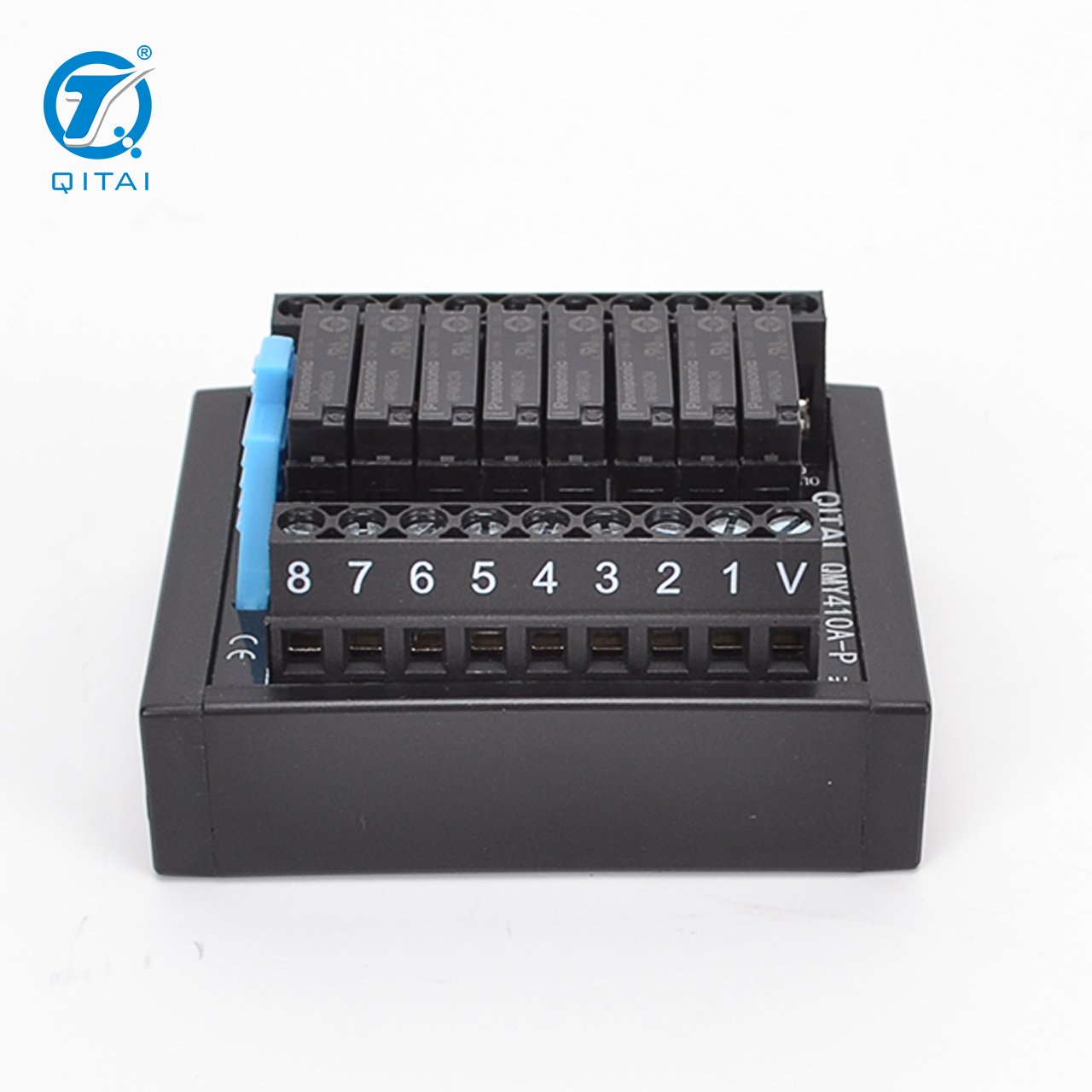 QMY410 8-Bit Relay Module APAN3124 Electromagnetic Relay DC24V Input 1a 250VAC/30VDC 5A Output DIN RAIL Fixation With Socket