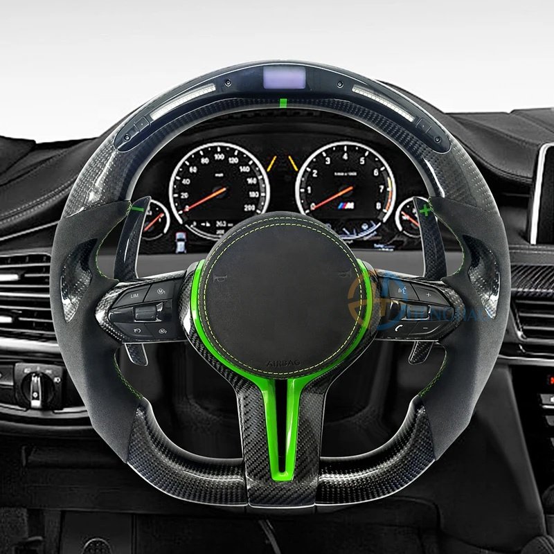 Customized LED Carbon Fiber Steering Wheel For BMW F-series F30 F10 F15 F25 F02 F06 F26 F20 M6 M5 M3 Sports Steering Wheel LED