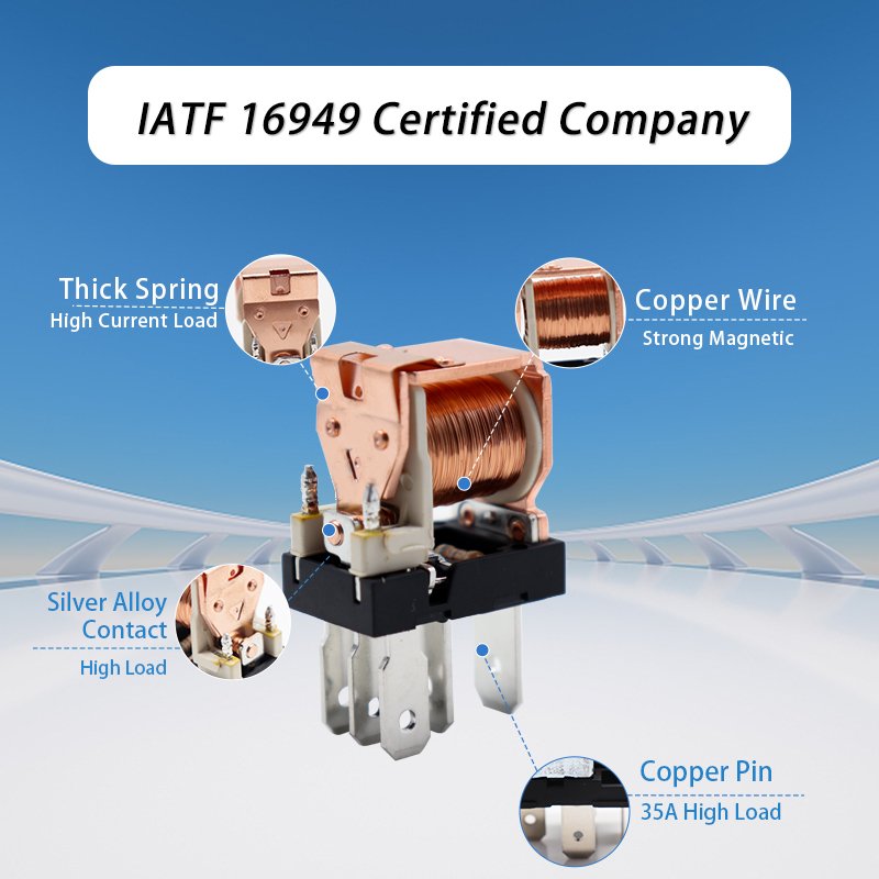 KKA-M3 30A 35A Mini Automotive Relay 12V/24V 4pin/5pin, Car Relay/Auto Relay for Car, Motorcycle, Boat, Auto Vehicle