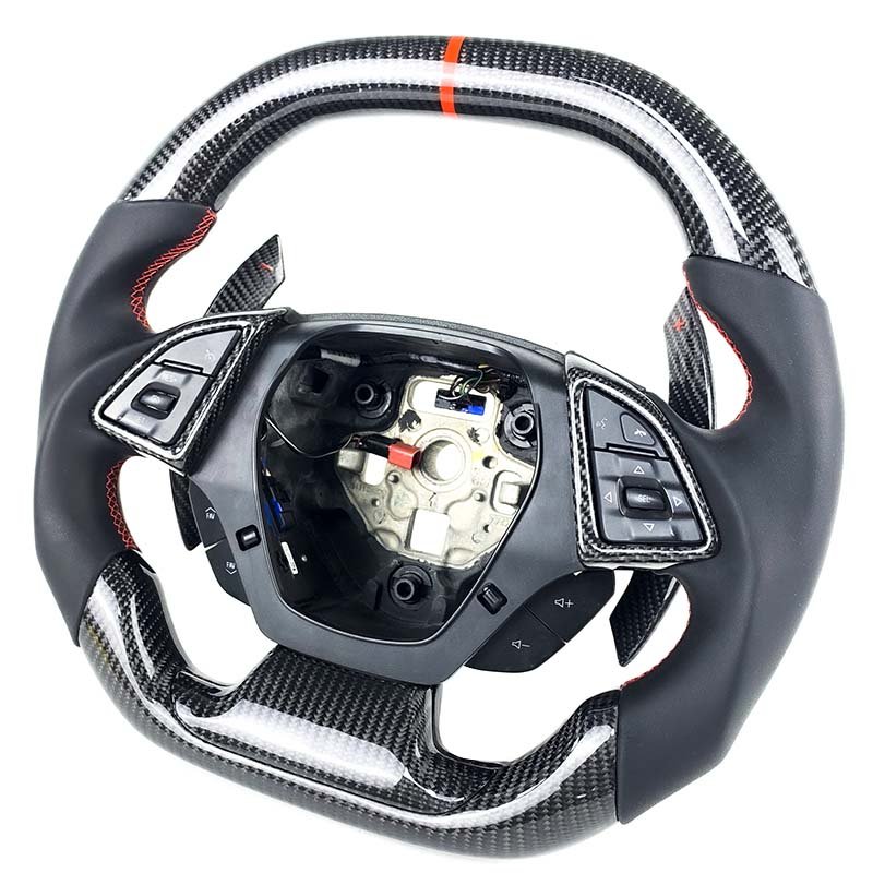 Customized personalized carbon fiber steering wheel With Shift Paddles for Chevrolet Corvette C7 Camaro ZL1 2016 2017 2014 2015