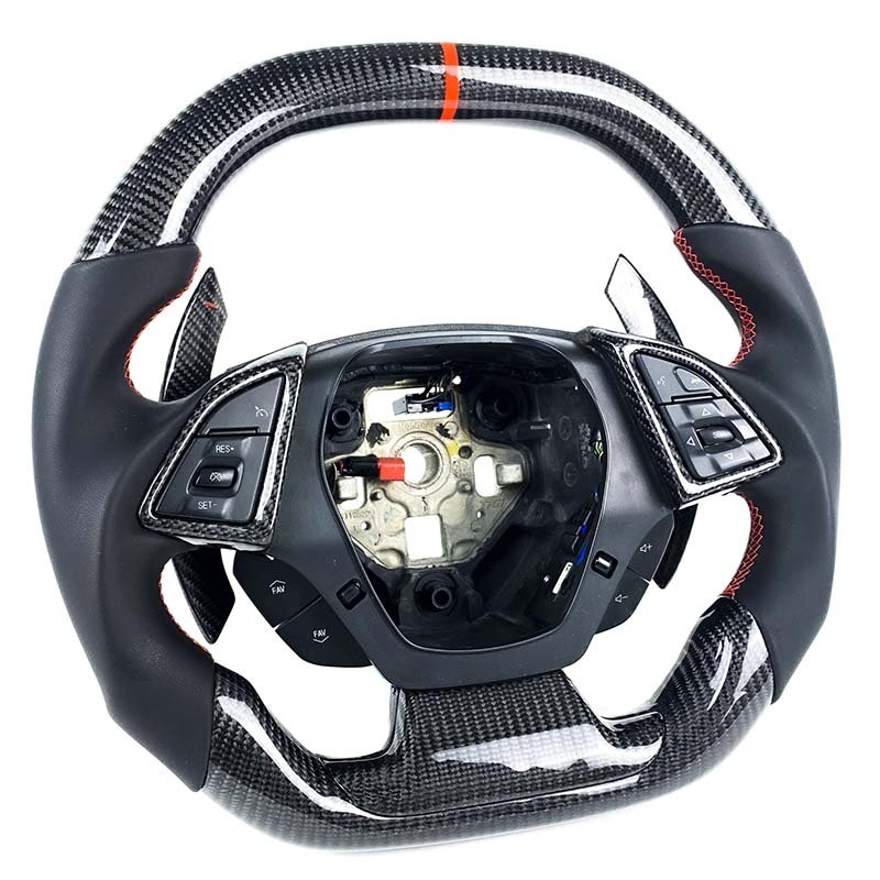 Customized personalized carbon fiber steering wheel With Shift Paddles for Chevrolet Corvette C7 Camaro ZL1 2016 2017 2014 2015