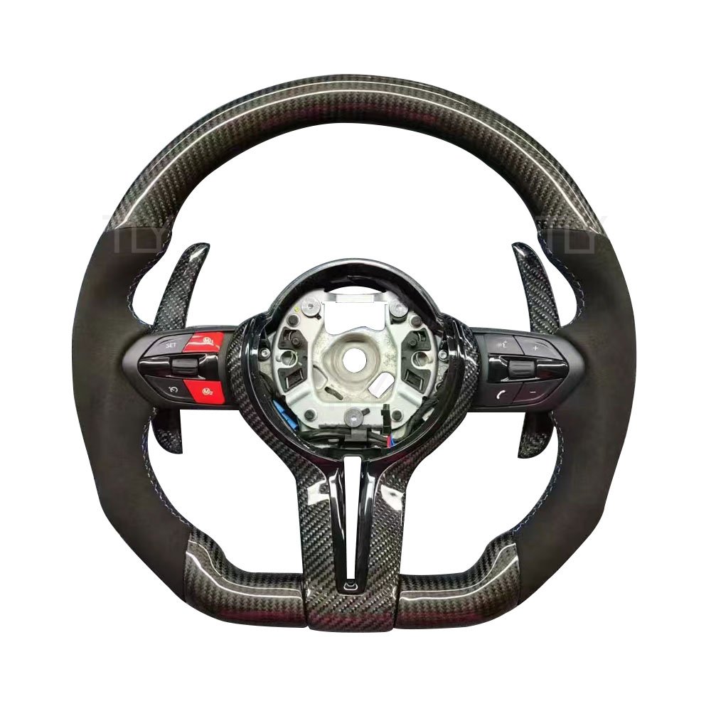 M Performance Carbon Fiber Steering Wheel for BMW F10 F11 F20 F30 M4 F82 E60 E90 E92 Z4 E89 With M Trip Trim Paddle