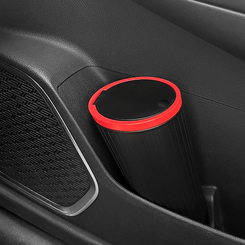 Car Storage Container Car Armrest Cup Holder Water Leak Proof Dustbin with Lid Car Storage Box