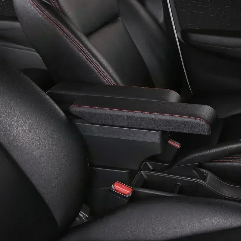 TONC Volkswagen Bora Center Console Armrest Box with Dual-Layer Storage, USB Charging Port, and Cup Holder