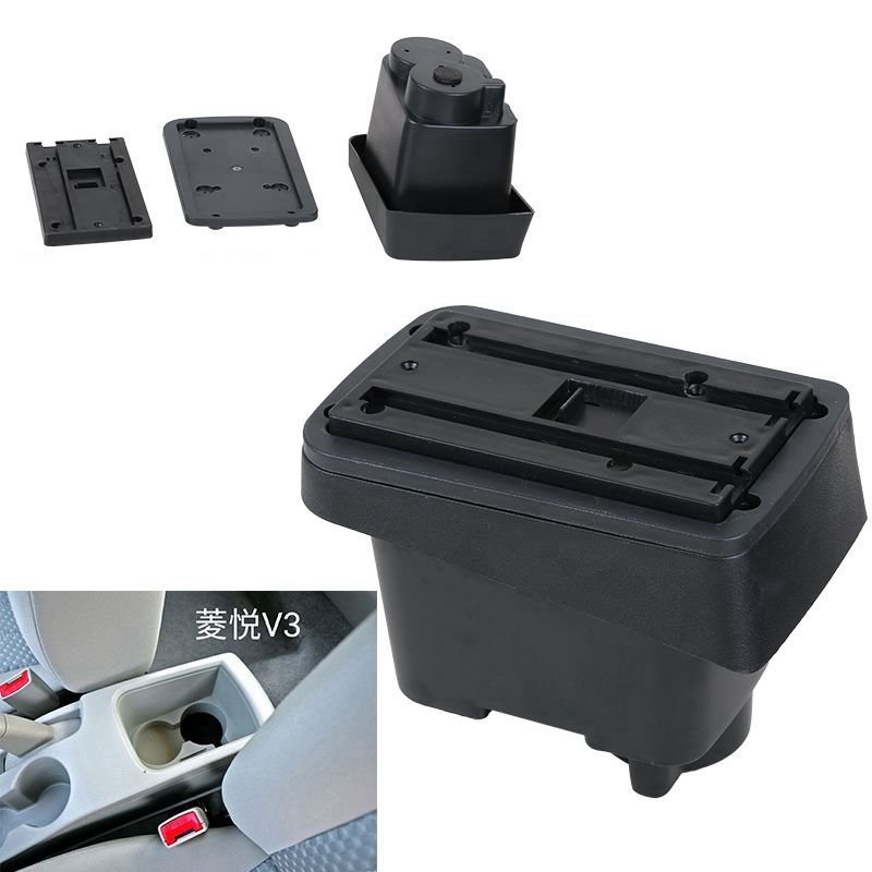 For Soueast Motor V3 Lingyue Arm Rest Box Console Refitting Accessories Car Double Layer Car Center Console Armrest Box with USB