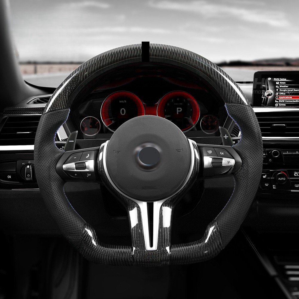 Carbon fiber interior accessories Show steering wheel Custom real carbon fiber LED steering wheel
