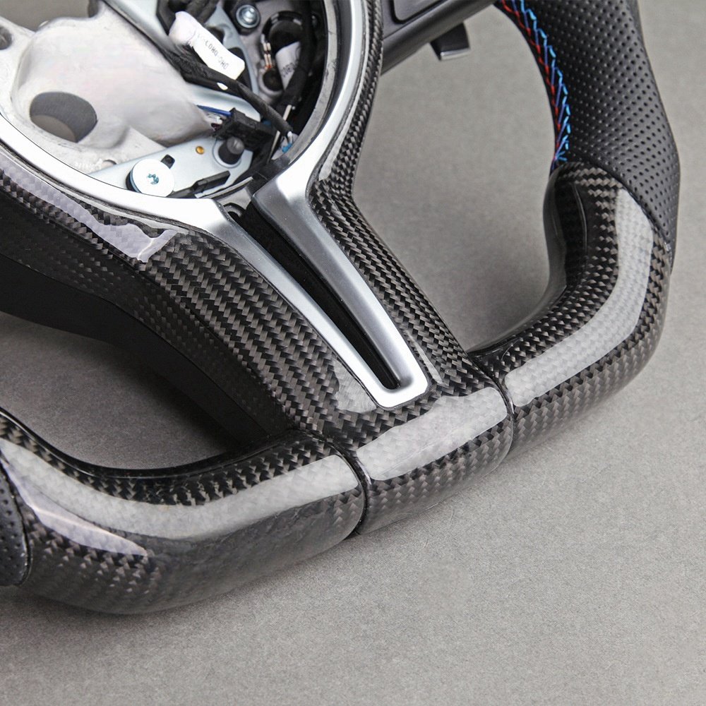 Carbon fiber interior accessories Show steering wheel Custom real carbon fiber LED steering wheel