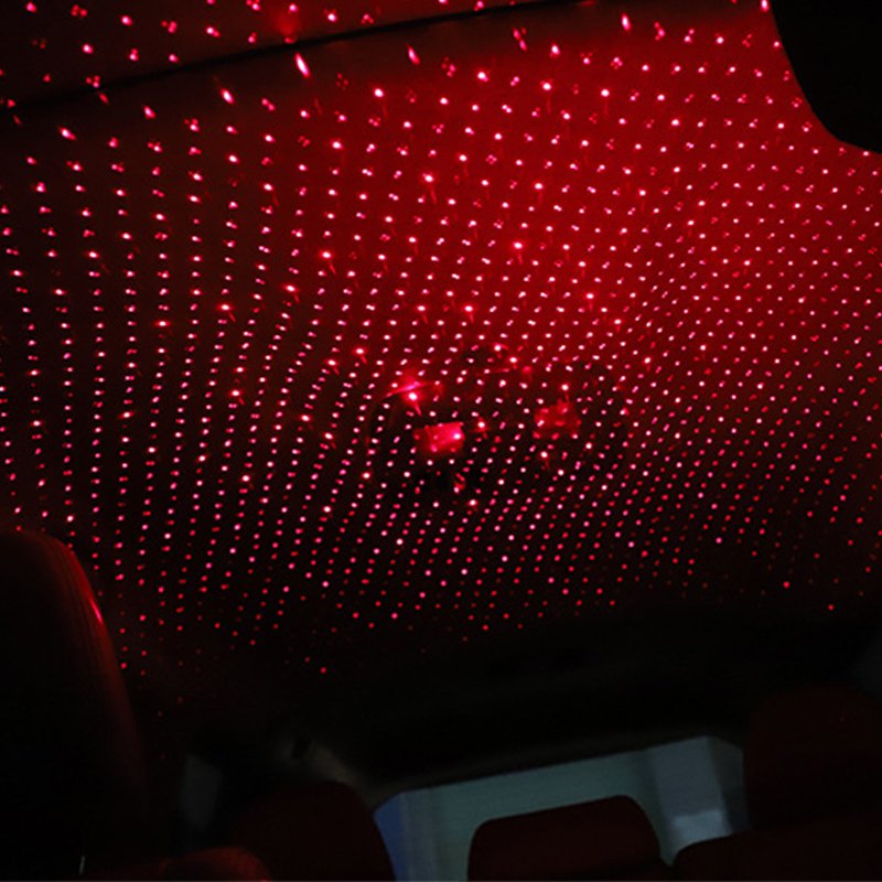 Auto Ceiling Roof Car Led Interior Atmosphere Lights Decoration Mini USB Red Car Star Laser Light Projector