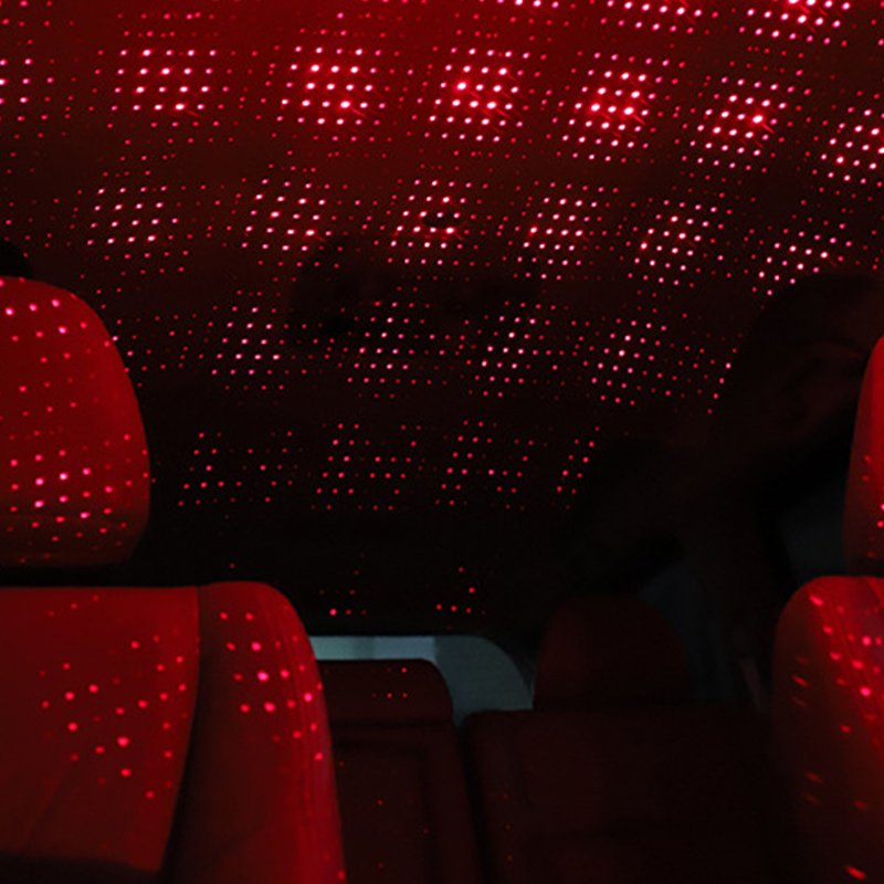 Auto Ceiling Roof Car Led Interior Atmosphere Lights Decoration Mini USB Red Car Star Laser Light Projector
