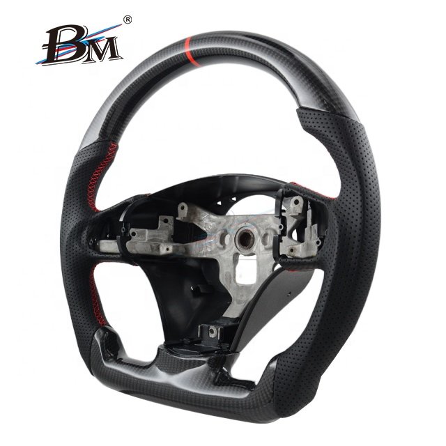 High Quality Carbon Fiber Perforated Leather Steering Wheels For CHEVROLET Corvette C6 Interior Accessories 2012 2013 Wholesale