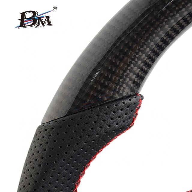 High Quality Carbon Fiber Perforated Leather Steering Wheels For CHEVROLET Corvette C6 Interior Accessories 2012 2013 Wholesale