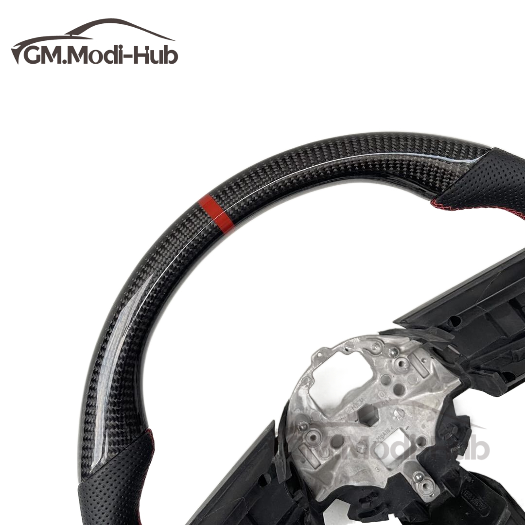 GM.Modi-Hub Carbon Fiber Car Steering Wheel For Ford 2010 2011 2012 2013 2014 Mustang GT Shelby GT500