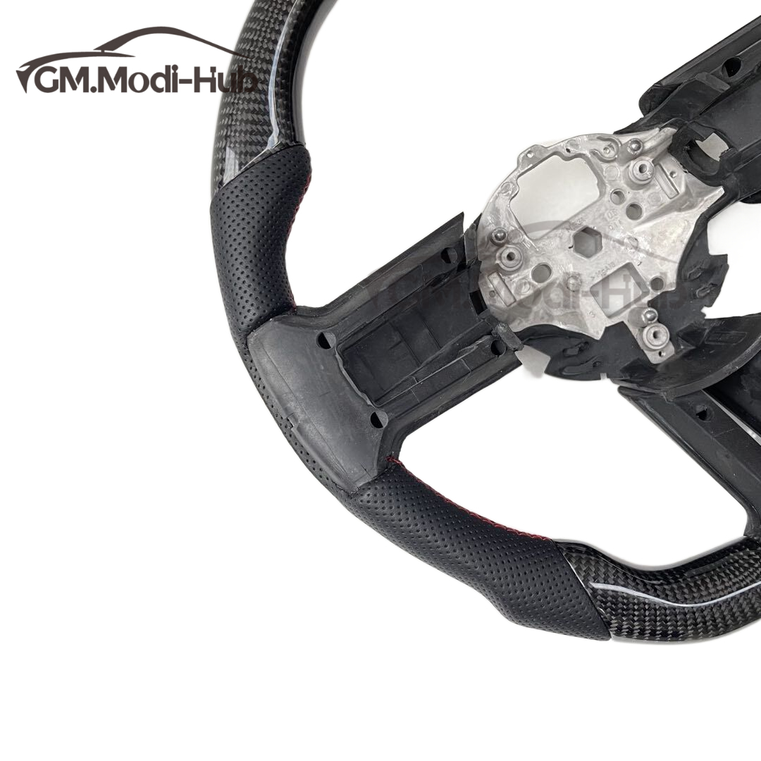 GM.Modi-Hub Carbon Fiber Car Steering Wheel For Ford 2010 2011 2012 2013 2014 Mustang GT Shelby GT500