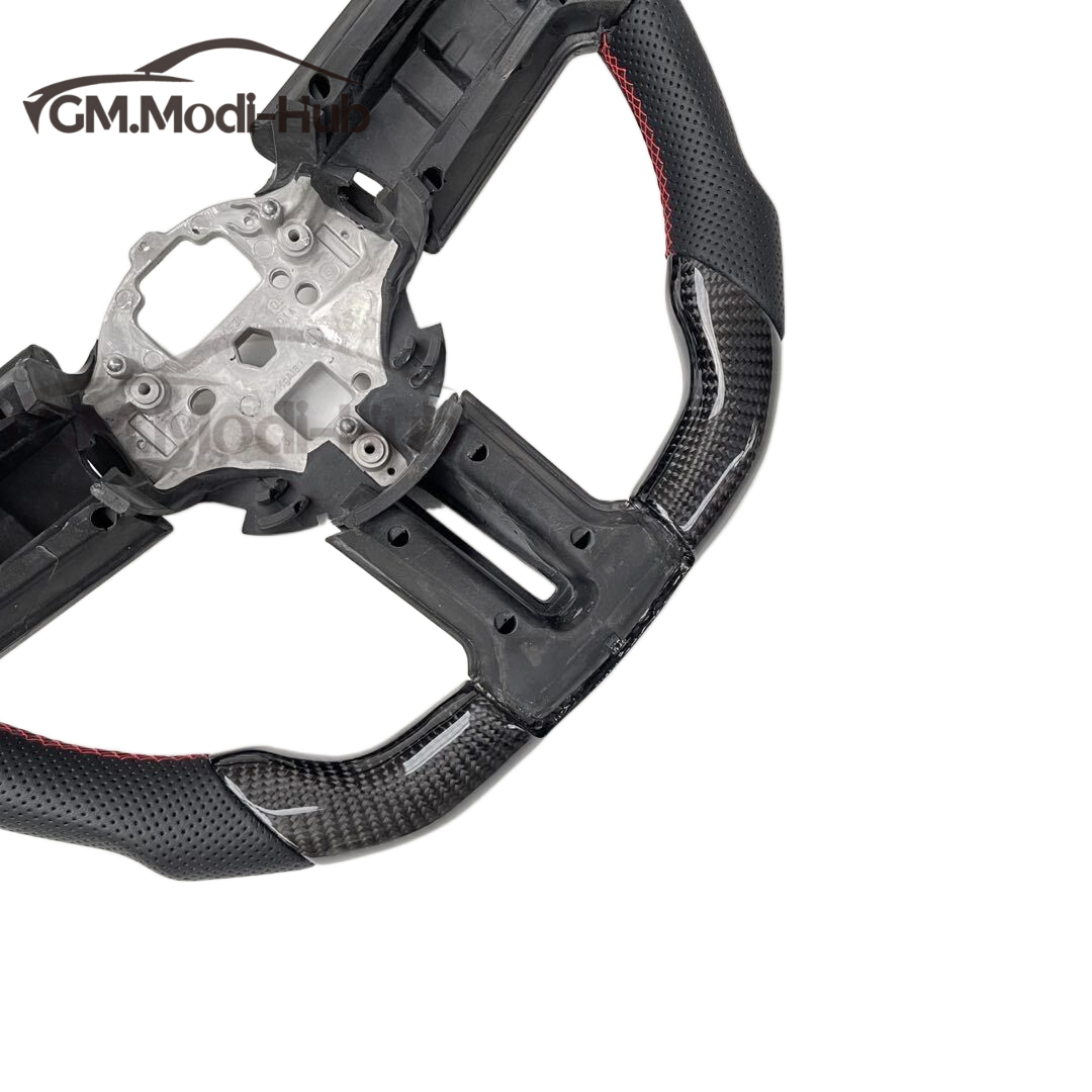GM.Modi-Hub Carbon Fiber Car Steering Wheel For Ford 2010 2011 2012 2013 2014 Mustang GT Shelby GT500