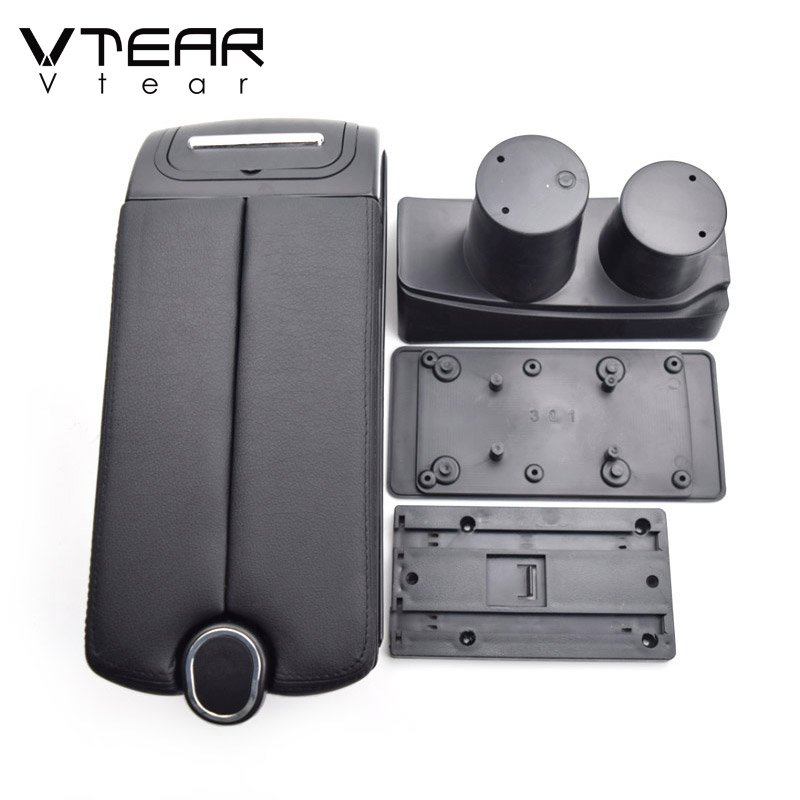 Vtear for Peugeot 301/citroen C-elysee Armrest Interior Center Console Storage Box Arm Rest Car-styling Decoration Accessories