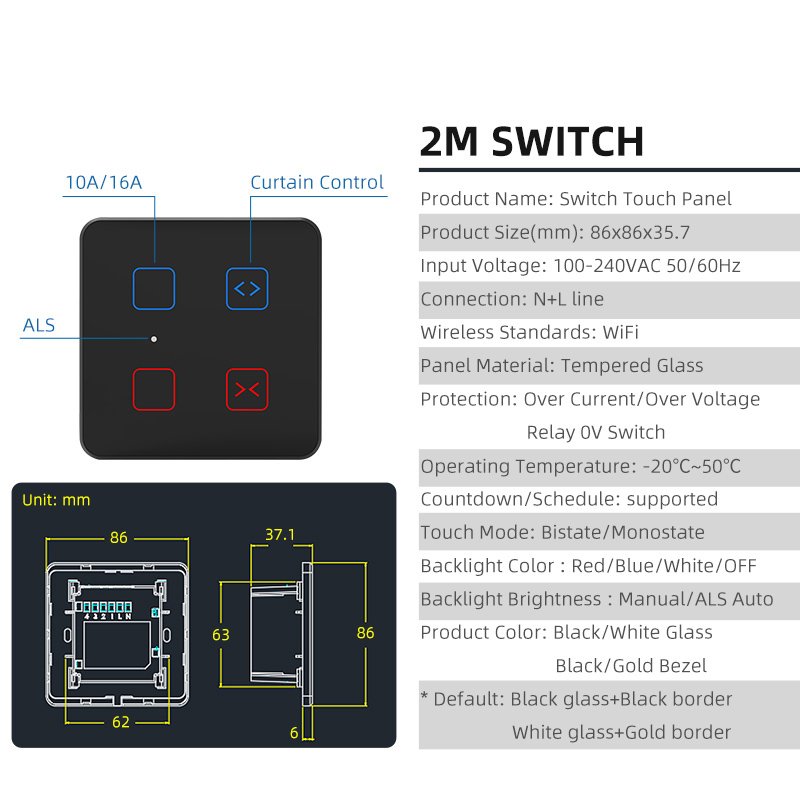 India Standard 8M Intelligent WIFI Lights Fans Dimming Curtains Sockets Multi-combination Glass Touch Switch Tuya APP Control