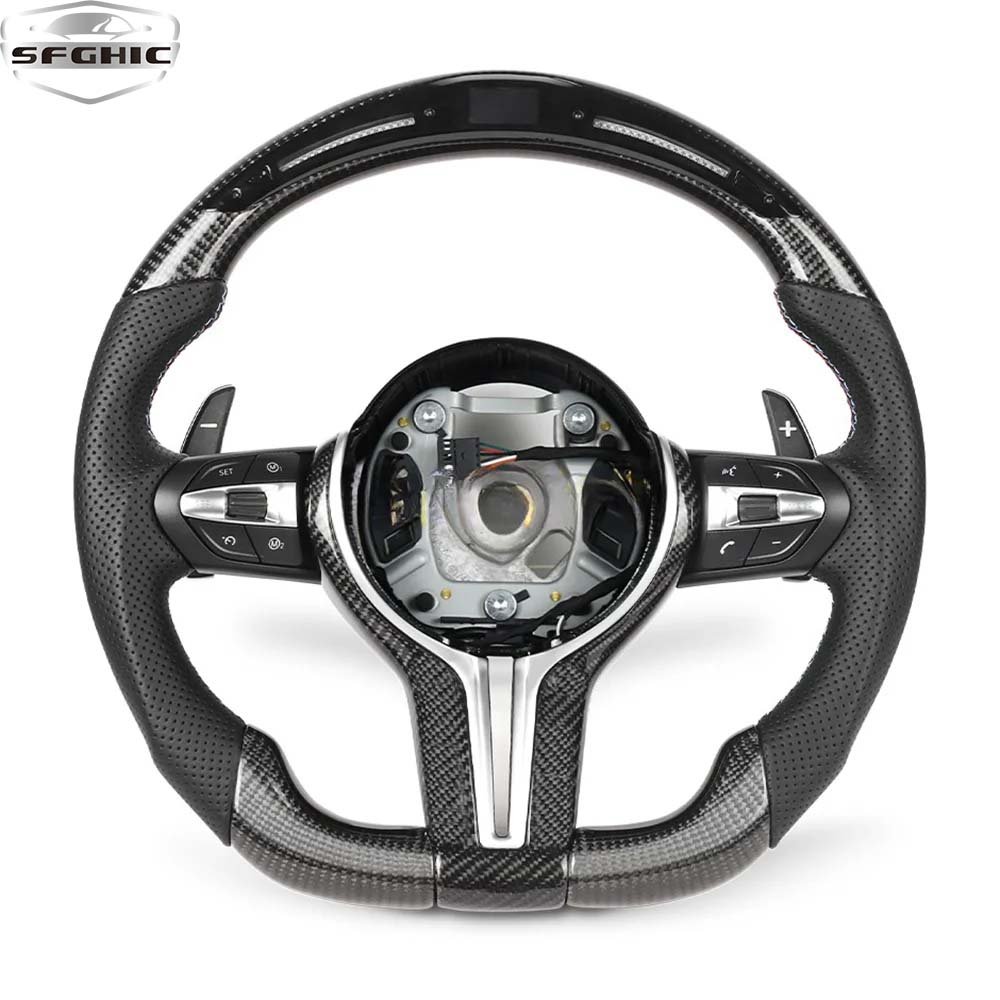 Car Carbon fiber LED display Steering Wheel for BMW F20 F21 F22 F23 F30 F31 F34 F35 F36 F05 F06 F80 F82 Car Steering Wheel