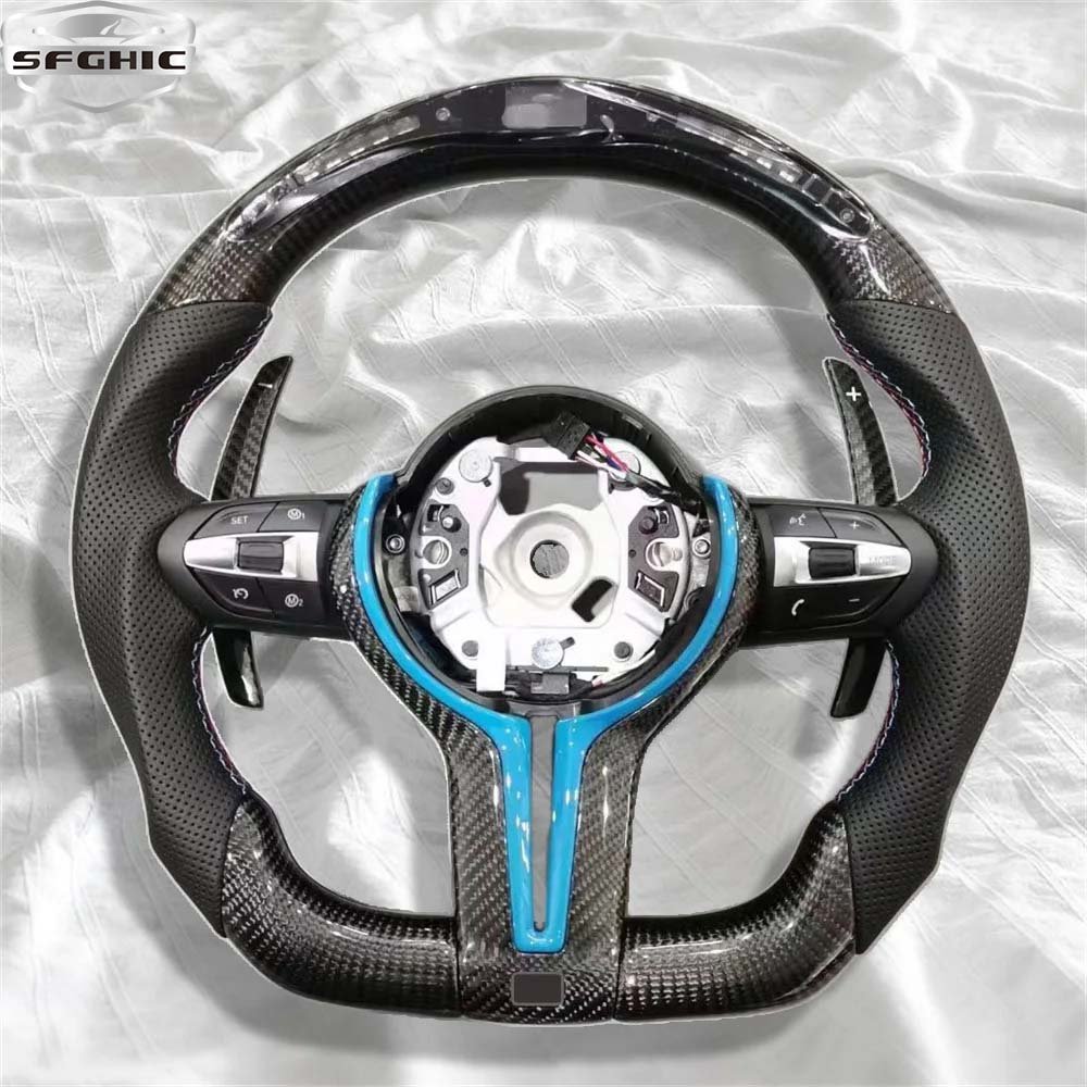 Car Carbon fiber LED display Steering Wheel for BMW F20 F21 F22 F23 F30 F31 F34 F35 F36 F05 F06 F80 F82 Car Steering Wheel