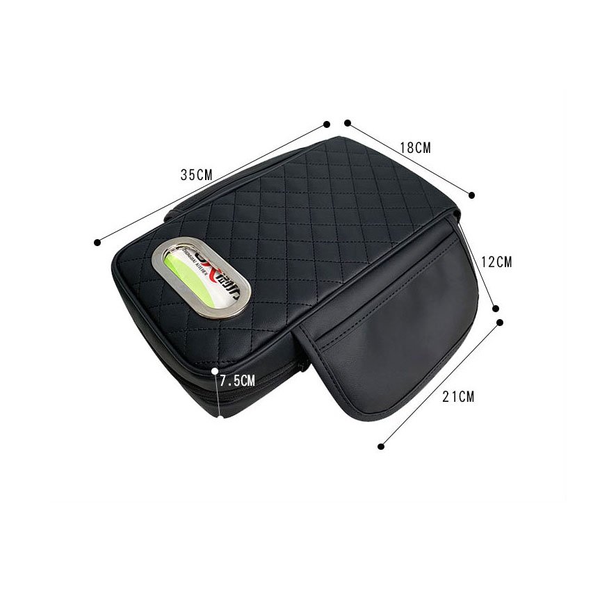Bangcan Leather Armrest Box Memory Foam Extender Cushion Protector for Car Center Console Thin Paper Holder Cover