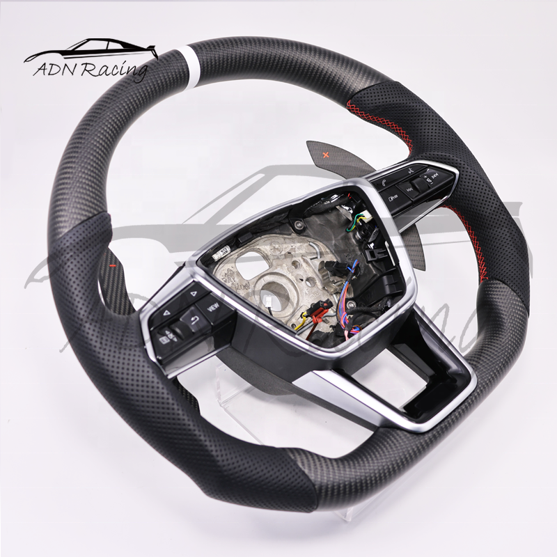 Customized Carbon Fiber Steering Wheel For AUDI B9 C8 A6 S6 RS6 A7 S7 RS7 2020-2024