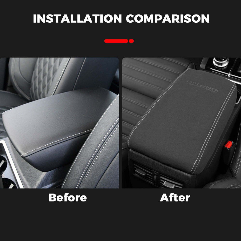 Good Quality Real Leather Special Console Box Arm Rest Cover for Car for Mitsubishi Outlander