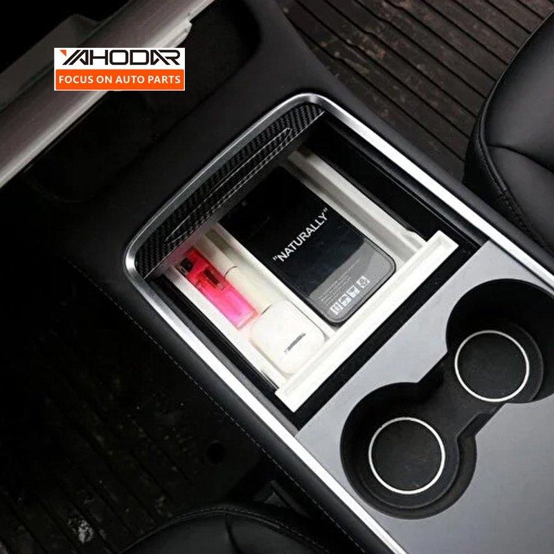 Car Central Control Armrest Double Layer Storage Box for Tesla Model 3 Model Y 2021-22 Interior Accessories