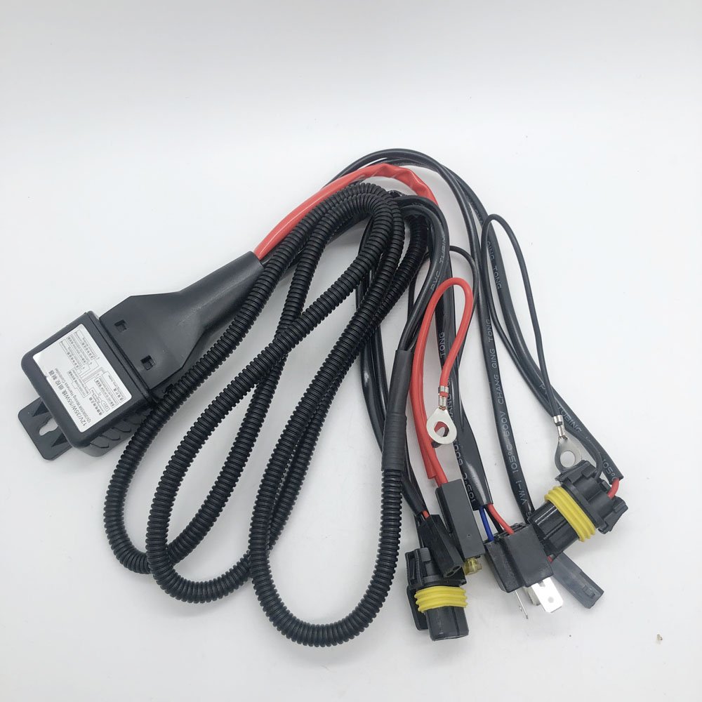 DLAND H4 Hi/Lo Bulb Relay Harness Relay Wiring Harness for Car HID Bi-Xenon Headlight Bulbs