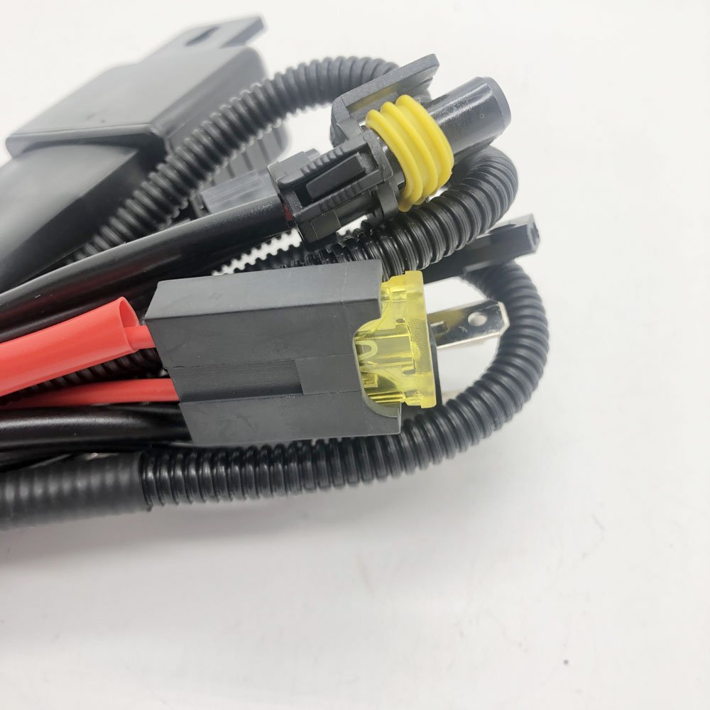 DLAND H4 Hi/Lo Bulb Relay Harness Relay Wiring Harness for Car HID Bi-Xenon Headlight Bulbs