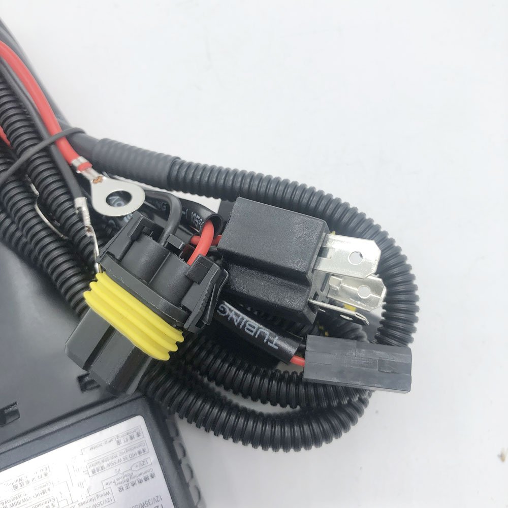 DLAND H4 Hi/Lo Bulb Relay Harness Relay Wiring Harness for Car HID Bi-Xenon Headlight Bulbs