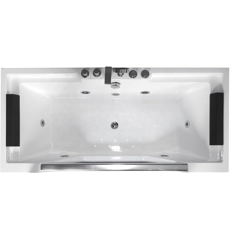 2024 Modern Luxury Bathroom Tubs Rectangle Freestanding Indoor Waterfall Acrylic Plastic whirlpool Jetted Bathtubs & Whirlpools