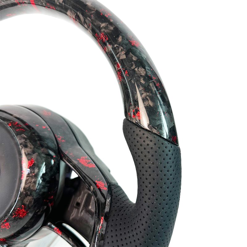 Red Forged Carbon Fiber Car Steering Wheel for Volkswagen golf mk7 7.5 steering wheel GTI GTS GTD GTE R R Line Polo GTI MK7